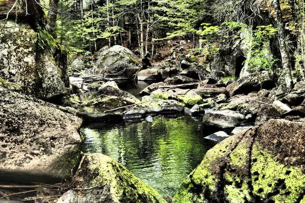 Kleine Waterval Een Klein Meer Met Een Reflectie Halifax Canada — Stockfoto