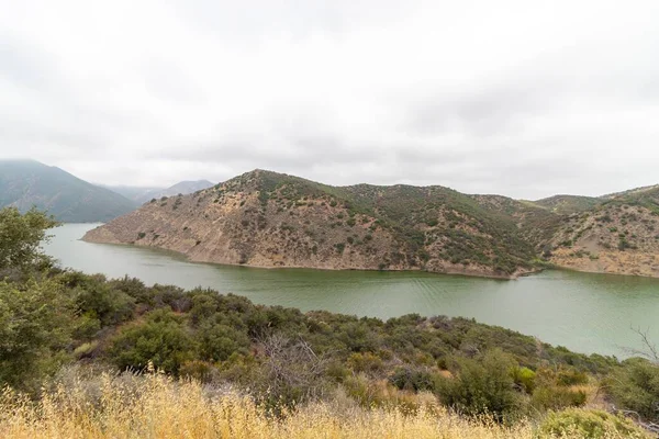 Lago Pyramid California Catturato Una Giornata Nuvolosa — Foto Stock