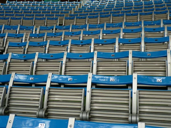 Közelkép Stadion Székeiről — Stock Fotó