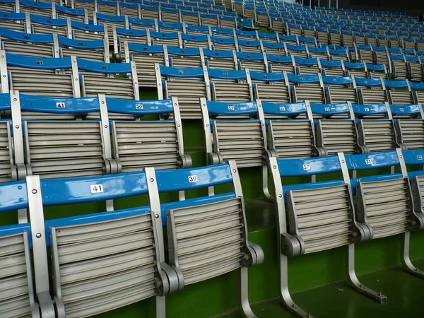 Tiro Perto Dos Assentos Estádio Jogo — Fotografia de Stock