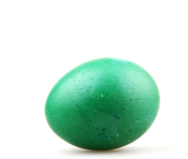 Een Close Van Een Groen Beschilderd Voor Pasen Onder Lichten — Stockfoto