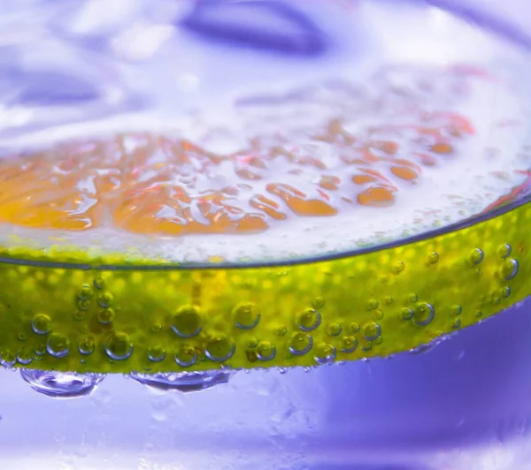 Macro Shot Juicy Lime Drink — Stock Photo, Image
