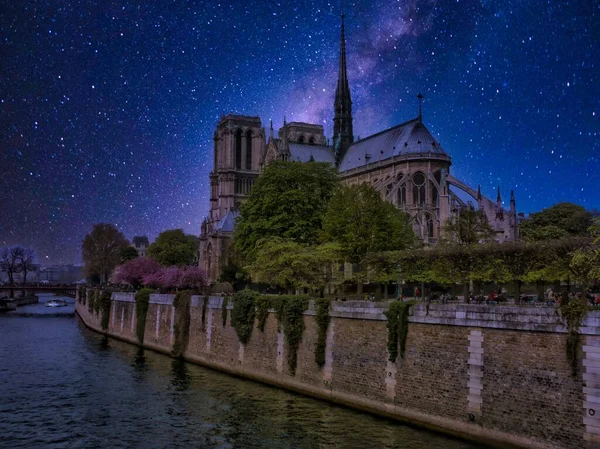 Παρισι Γαλλια Φεβ 2019 Μητρόπολη Notre Dame Στο Παρίσι Γαλλία — Φωτογραφία Αρχείου