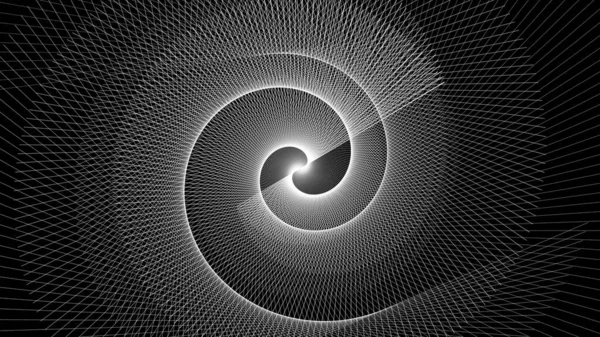 Ψηφιακή Διανυσματική Απεικόνιση Κυκλικών Λευκών Γραμμών Μαύρο Φόντο — Φωτογραφία Αρχείου