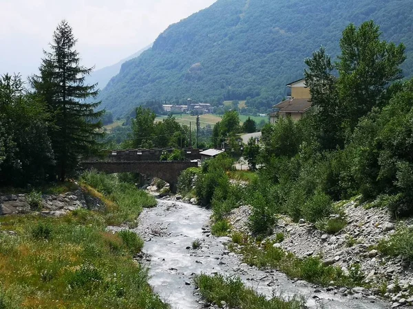 Történelmi Kőhíd Torinóban Piemonte Észak Olaszország — Stock Fotó