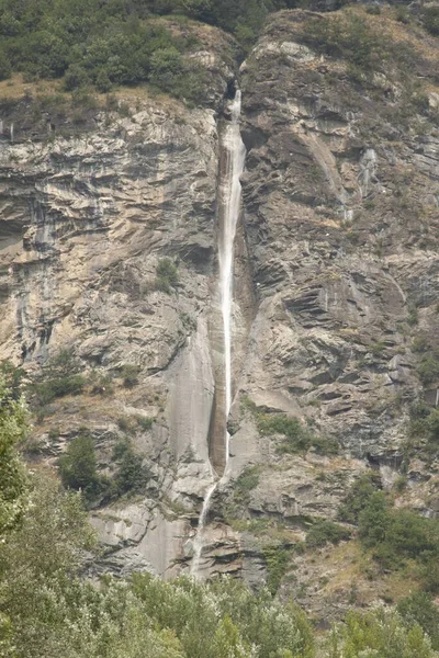 Die Wasserfälle Novalesa Piemont Norditalien — Stockfoto