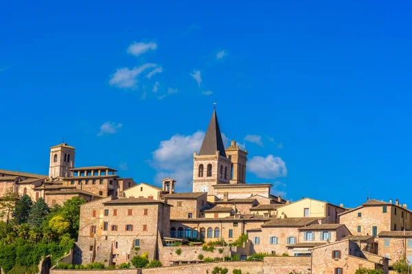 Uma Bela Vista Cidade Medieval Spello Itália Luz Dia — Fotografia de Stock