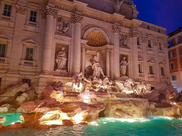 Famosa Fuente Trevi Roma Italia — Foto de Stock