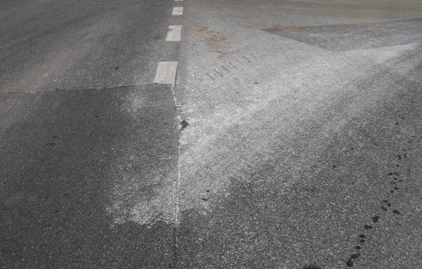 Uma Textura Superfície Close Uma Antiga Estrada Pequena Norte Europa — Fotografia de Stock