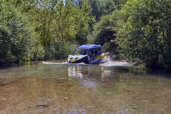 Prueba Que Cruzan Quads Plena Competicin Nincs Magyar Neve — Stock Fotó