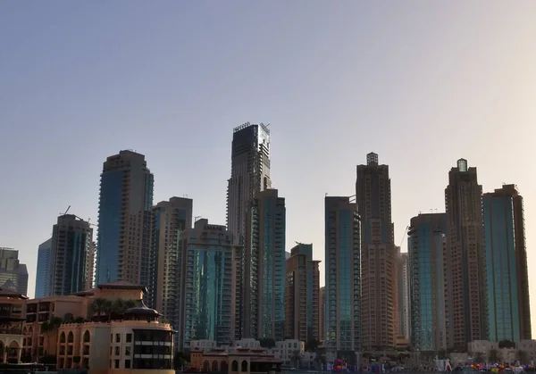 Dubai United Arab Emirates Feb 2020 Luxe Moderne Wolkenkrabbers Het — Stockfoto