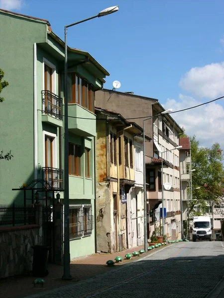 Colpo Verticale Una Strada Turchia Con Edifici Colorati — Foto Stock