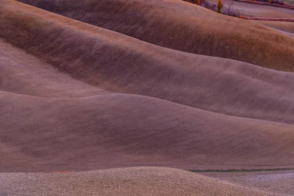 Gros Plan Une Texture Collines Dans Campagne Toscane — Photo