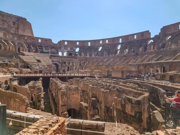 Het Italiaanse Historische Beroemde Colosseum Rome — Stockfoto