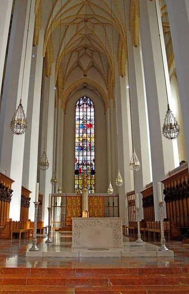 Plan Vertical Intérieur Frauenkirche Munich Allemagne — Photo