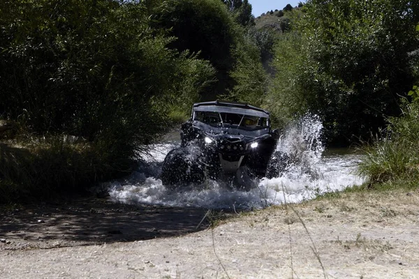 Prueba Que Cruzan Quads Plena Competicin — Stock Photo, Image