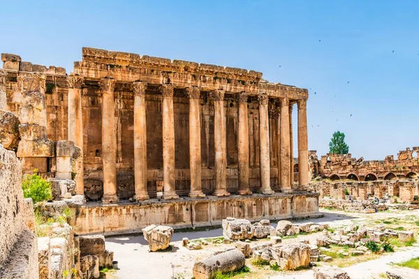 Templo Baco Nas Ruínas Romanas Baalbek Líbano Era Lugar Para — Fotografia de Stock