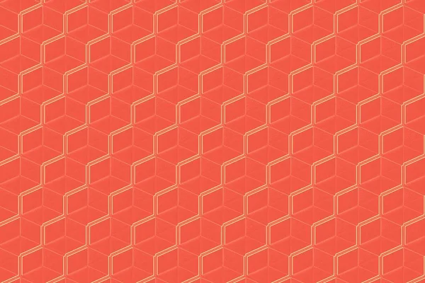 Ein Abstrakter Roter Hintergrund Mit Sechseckigen Mustern — Stockfoto