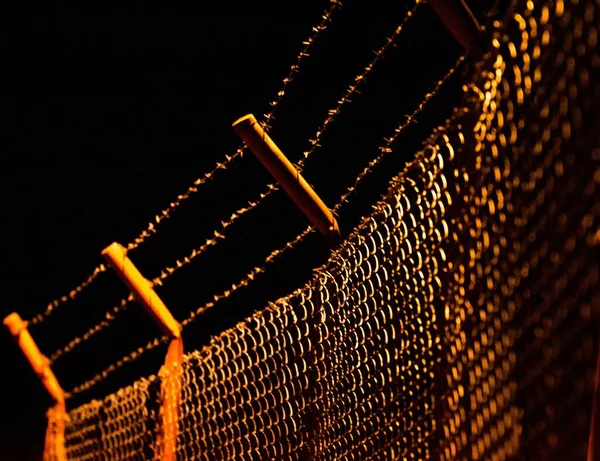 Metallic Fence Sharp Thors Prison — Stock Photo, Image