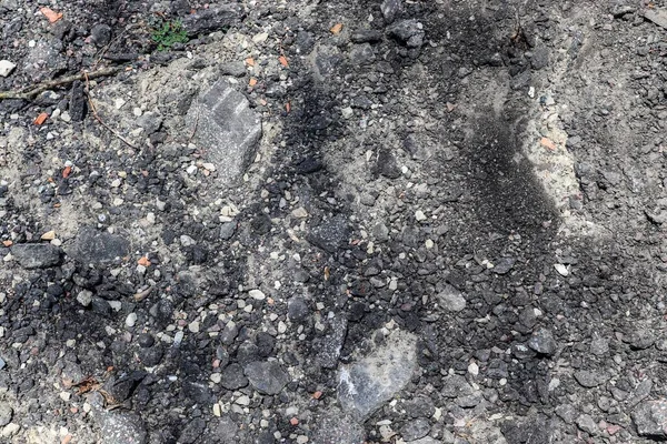 Una Textura Superficial Primer Plano Una Pequeña Carretera Vieja Norte —  Fotos de Stock