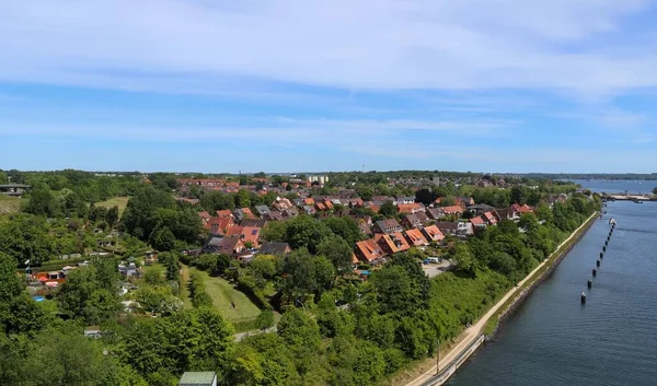 Kiel Tyskland Jun 2020 Olika Vyer Från Den Stora Kielkanalbron — Stockfoto