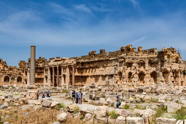 Baalbek Lübnan Daki Baalbek Roma Tapınağı Harabeleri Badet Için Bir — Stok fotoğraf