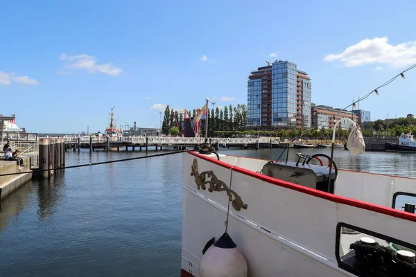 Kiel Duitsland Jun 2020 Kiel Duitsland Juni 2020 Uitzicht Haven — Stockfoto