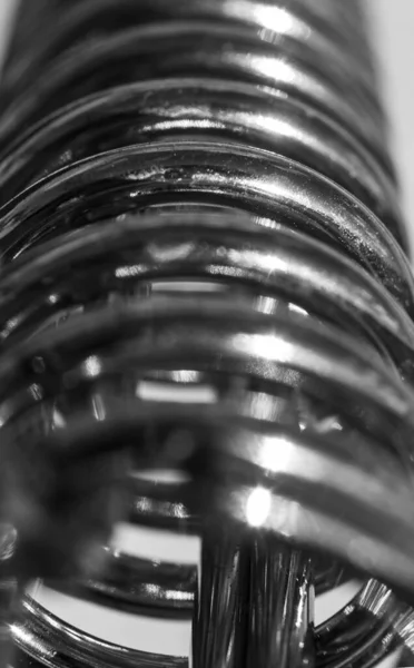 Eine Vertikale Nahaufnahme Einer Stahlspirale — Stockfoto