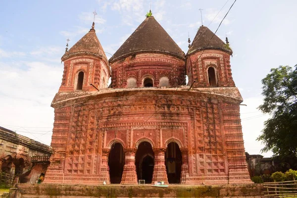 Rajshahi Bangladesh Feb 2019 Frumos Templu Roșu Puthyia Rajshahi Oraș — Fotografie, imagine de stoc