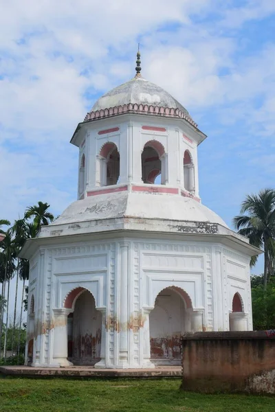 Rajshahi Bangladesh Feb 2019 Frumos Templu Alb Puthyia Rajshahi Oraș — Fotografie, imagine de stoc