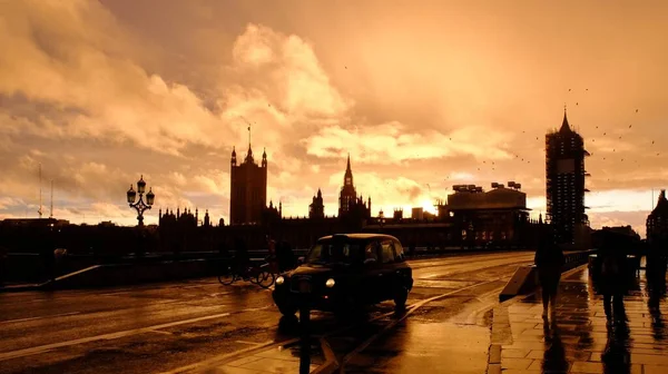 Лондон Объединенный Кингдом Февраля 2020 Года Вестминстерский Мост Дома Парламента — стоковое фото