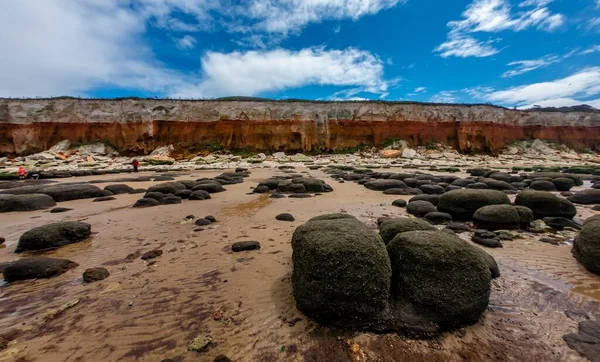 Una Vista Panorámica Playa Old Hunstanton Reino Unido Con Rocas — Foto de Stock