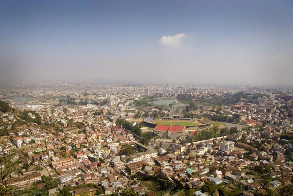 Tiro Aéreo Estádio Municipal Mahamasina Localizado Antananarivo Madagascar — Fotografia de Stock