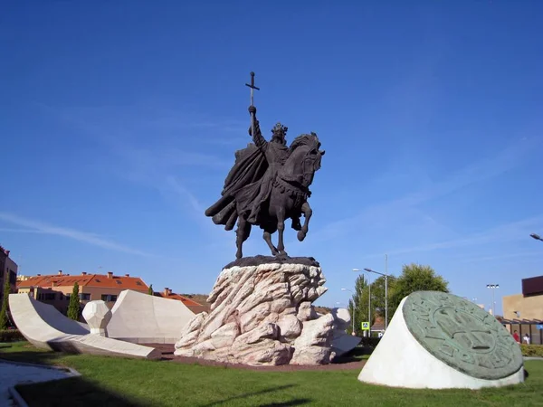 Standbeeld Van Alfonso Toledo Castilla Mancha Spanje — Stockfoto