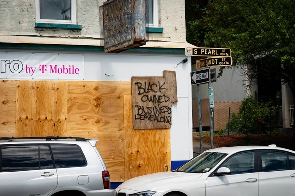 Albany New York United States May 2020 Boarded Store Looting — Stock Photo, Image