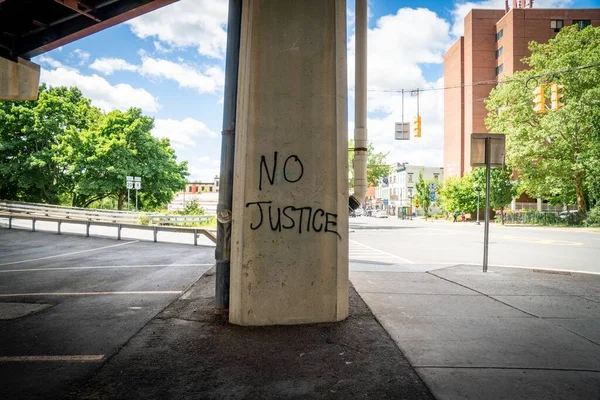 Albany New York Egyesült Államok 2020 Május Graffiti Lázadást Szított — Stock Fotó