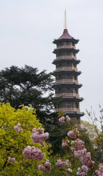 Londen Verenigd Koninkrijk Apr 2019 Great Pagoda Kew Gardens Met — Stockfoto