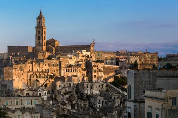 Scenic View Matera Cathedral Ancient City Matera Basilicata Italy — Stock Photo, Image