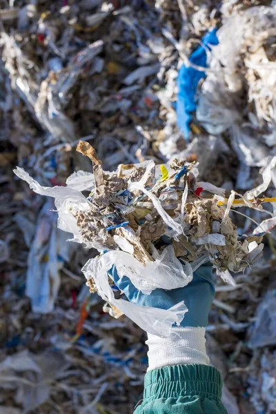 廃棄物の閉鎖的なショット 廃棄物管理コンセプト — ストック写真