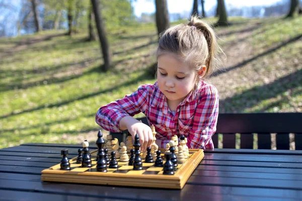 Escola De Xadrez Para Crianças. Criança Inteligente Pensando No Xadrez.  Retrato De Uma Criança Inteligente Com Tabuleiro De Xadrez Foto de Stock -  Imagem de aprenda, jogar: 275887856