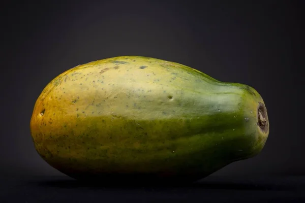 Färgglada Stora Orange Gula Och Gröna Färska Tropiska Röd Papaya — Stockfoto