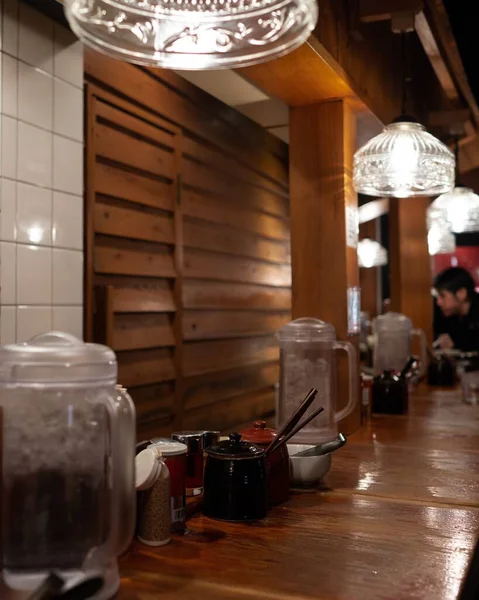 Eine Vertikale Aufnahme Eines Japanischen Restaurants — Stockfoto