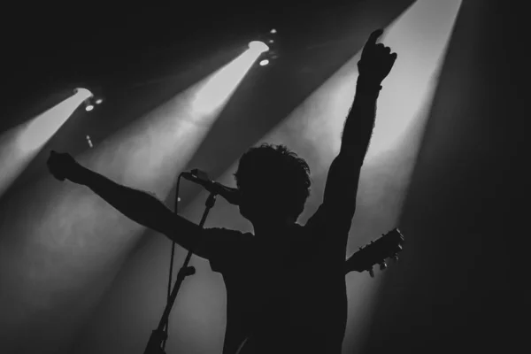 Una Sombra Del Cantante Concierto — Foto de Stock