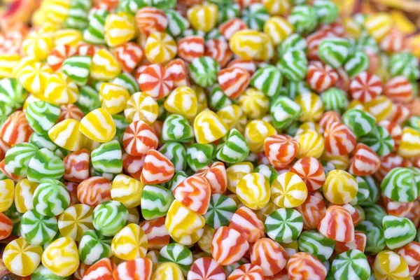 Primer Plano Deliciosos Dulces Coloridos Una Pastelería — Foto de Stock