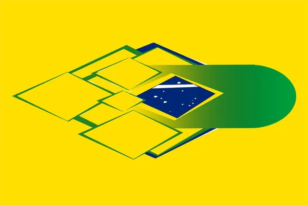 Illustration Der Kugel Mit Den Farben Der Brasilianischen Flagge Konzeptillustration — Stockfoto