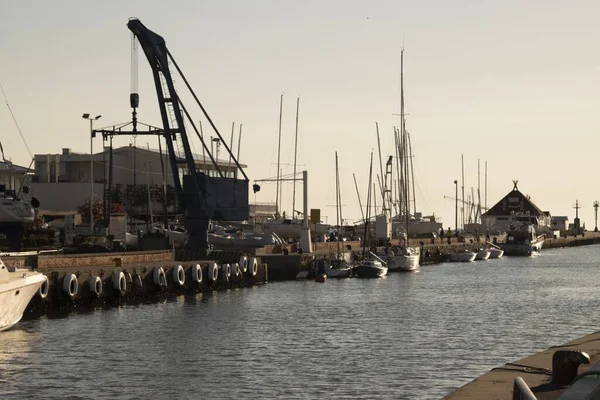 Muitos Barcos Estacionados Porto Cervia Itália — Fotografia de Stock