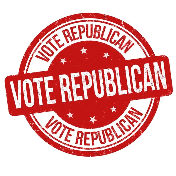 Red Vote Republican Stamp Isolated White Background — Stock Photo, Image