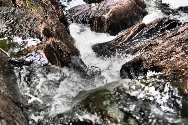 Parti Rocciose Fiume Catturate Durante Giorno Halifax Estate — Foto Stock