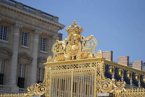 Bellissimo Scatto Una Porta Oro Della Reggia Versailles Versailles Francia — Foto Stock