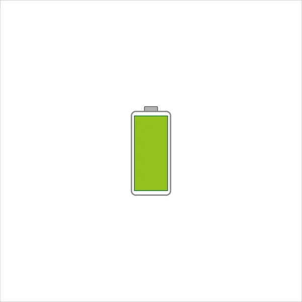 Иллюстрация Зеленой Полностью Заряженной Иконки Батареи Веб Мобильного Дизайна Изолированной — стоковое фото
